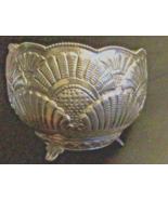 Antique American ? Art Deco Footed Sterling Silver Bowl  Shell Design - £148.72 GBP