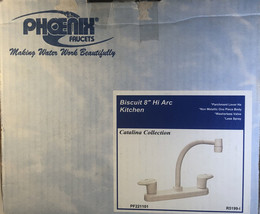 Phoenix by Valterra PF221101 Catalina 8&quot; High Arc Spout Deck Faucet, Biscuit-NEW - £26.01 GBP