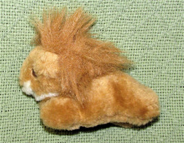 Mini Plush Lion Rhode Island Novelty Stuffed Animal Furry Mane Tan White 4.5&quot; - £8.63 GBP