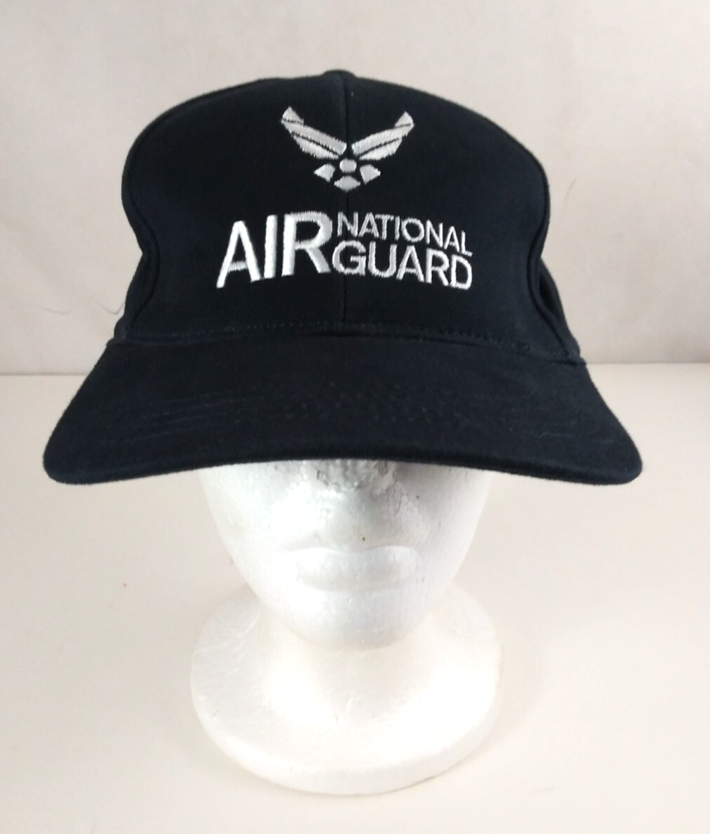 Black Air National Guard Embroidered Fitted Baseball Cap Made In USA Siz... - £10.87 GBP