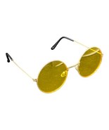 Round Hippie Gold yellow Sunglasses UV Protection - $19.80