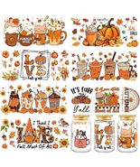 AFRITEE Transfer Stickers 8 Sheets Orange Thanksgiving Autumn Pumpkin Decor - $172.11 MXN