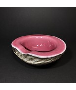 Vintage MCM Alfredo Barbini Murano Pink Gold Bullicante Art Glass Bowl - £98.41 GBP