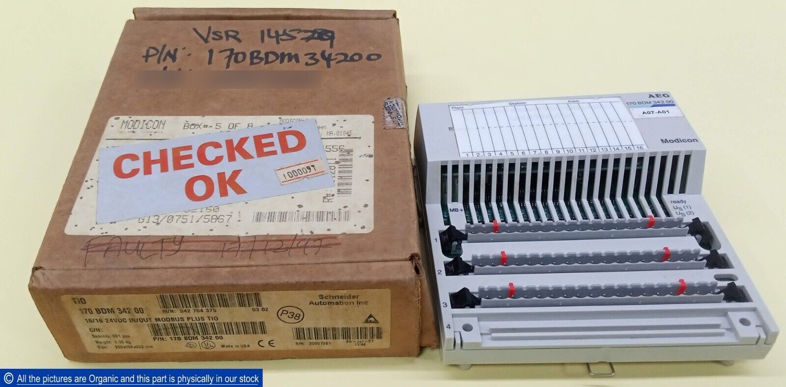 Schneider 170 BDM 342 00 Interbus–S TIO Output Module 170BDM34200 Modicon - $320.00