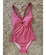 KONA SOL Women&#39;s Ribbed One-Piece Coral Swimsuit Size: Medium NWT - $242.14 MXN