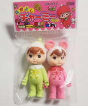 Nakayoshi Charmy Chan Figure Charmy Doll Miniature Collection Green＆Pink - £19.44 GBP