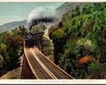 MCRR Train on Frankenstein Trestle White Mountains NH UNP WB Postcard L10 - $4.90