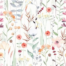 Blooming Wall Dpy81 Removable Watercolor Fresh Leaves With Multicolor Little - £30.34 GBP