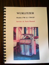 Wurlitzer Model 1700 Jukebox Manual - £27.24 GBP