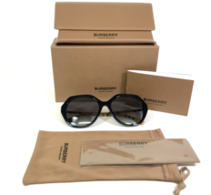 Burberry Sunglasses B 4375 3853/8G Black Brown Round Frames w/ Gray Lenses - £102.17 GBP
