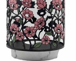 Bath Body Works Flowerbed Pink Blossom 3-Wick Candle Holder Marble Base ... - £18.12 GBP