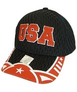 USA Men&#39;s Summer Mesh Adjustable Baseball Cap (Black) - £11.94 GBP