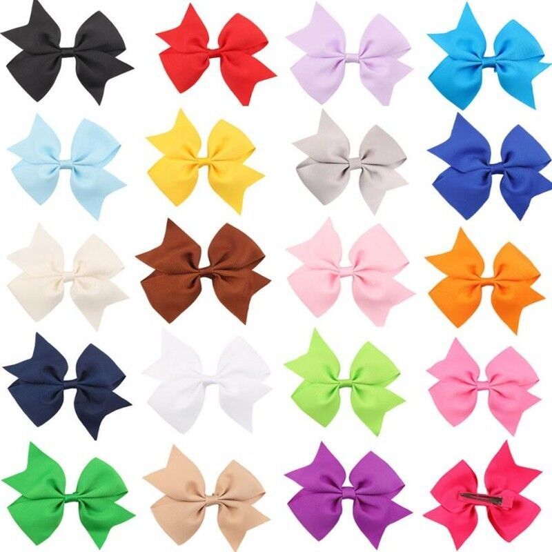 Primary image for 20 Pcs 4" Baby Girls Grosgrain Ribbon Boutique Hair Bows For School Girls