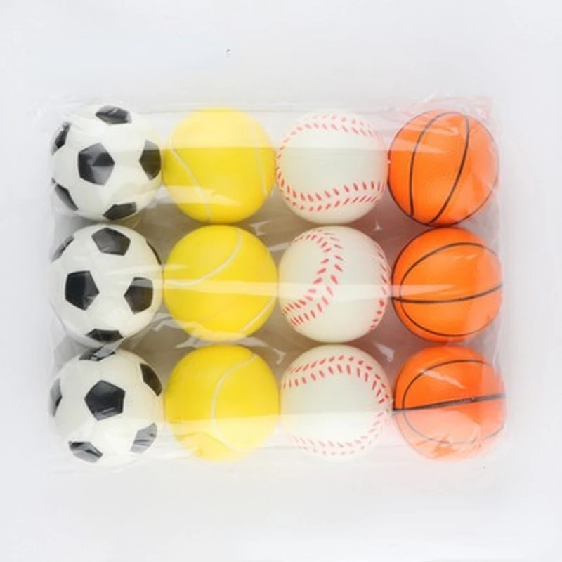 Sporting 6.3cm Squeeze Toy Ball Football Pu Soft Foam Sponge Stress Relief Baseb - £23.90 GBP