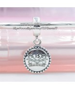 925 Sterling Silver Exclusive Charm Rare 15 Mexican Quinceanera Dangle C... - $25.51 CAD