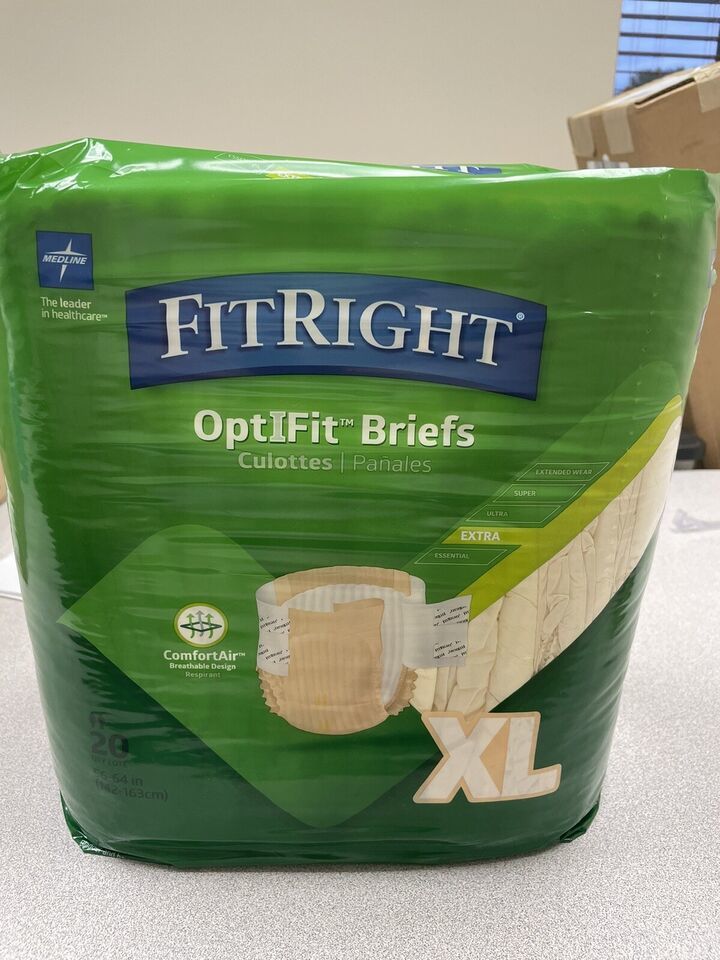 FitRight OptiFit Extra Plus, XL, Incontinence Briefs with Tabs, Heavy 20 ct - $5.00