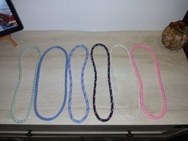 Lot Of 5 Micro Beaded Metal Necklaces 11 Inches Handmade Multi Color &amp; Design - $19.37