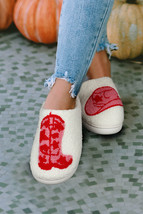 Rush Western Graphic Embroidered Sherpa Home Slippers - $173.59 MXN