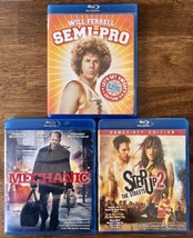 (3) Blu Ray Disc Movies Lot SEMI-PRO, Step Up 2 The Streets, Mechanic ~PRE-OWNED - £17.92 GBP