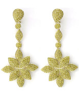 Real Fine 11.61ct Fancy Yellow Diamonds Earrings 18K All Natural Flowers... - £20,289.86 GBP