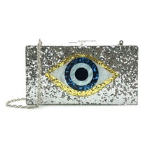 Sequins Acrylic Bag Personalized Clutches Eye Evening Bags Party Prom Handbags B - £40.59 GBP