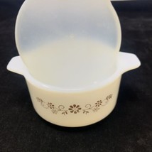Vintage Pyr-O-Rey Dynaware Brown Daisy Soul Bowl &amp; Top Individual Casserole - £4.74 GBP