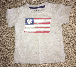* Boy’s Little Rebels Size 12 M. Flag &amp; baseball Short Sleeve Tee Shirt - $4.99