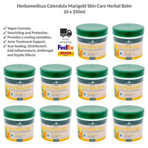 Herbamedicus Calendula Marigold Skin Care Herbal Balm Vegan Scar Healing x10 - £73.41 GBP