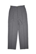 Vintage Pizzazz Trousers Womens 28x29 Grey Wool Pants Pleated Made in USA - £23.08 GBP