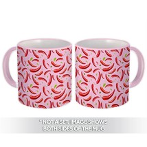 Red Hot Peppers : Gift Mug Mexican Condiment Chilly Pattern Kitchen Home Decor J - £12.77 GBP