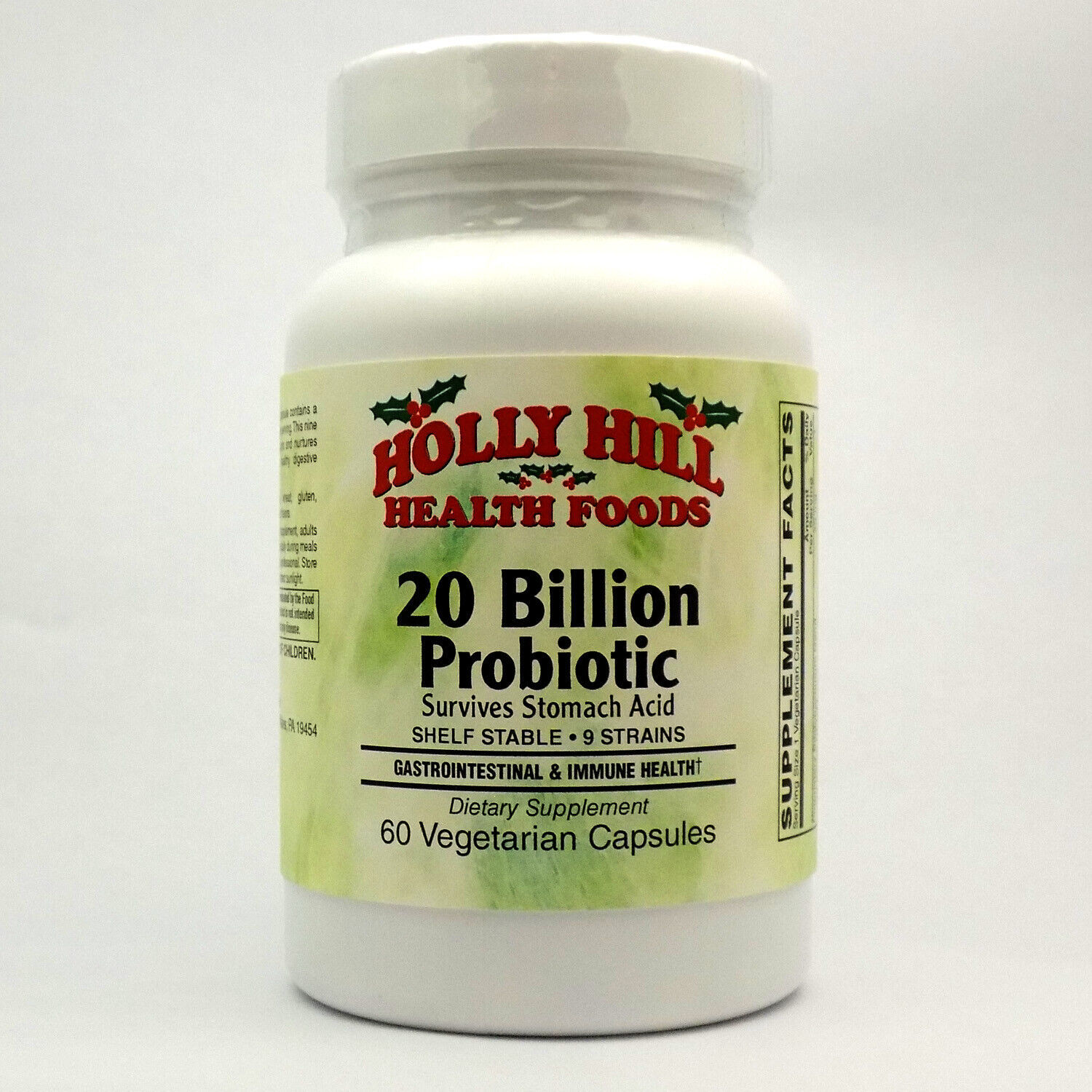 Holly Hill Health Foods 20 Billion CFU Probiotic, 60 Vegetarian Capsules - $37.79