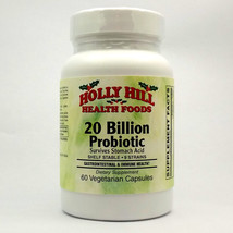 Holly Hill Health Foods 20 Billion CFU Probiotic, 60 Vegetarian Capsules - $37.79