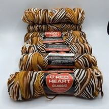 Vintage Red Heart Classic Browns Ombre 987 Yarn 7 Skeins (y4) - £29.96 GBP
