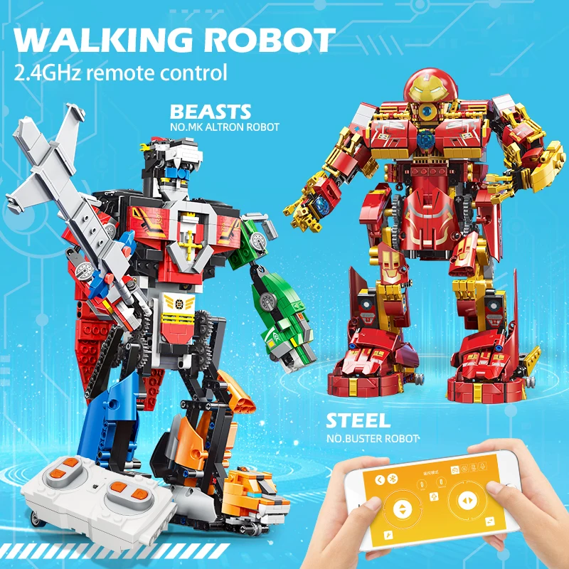 RC Robots for Kids Optimus Prime Building Block Robot Intelligent Programmab - £96.65 GBP