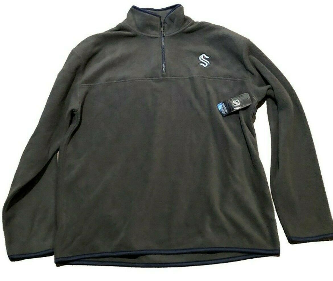 Primary image for NWT New Seattle Kraken NHL Logo 1/4 Zip Pullover Women's Size XL Fleece Jacket