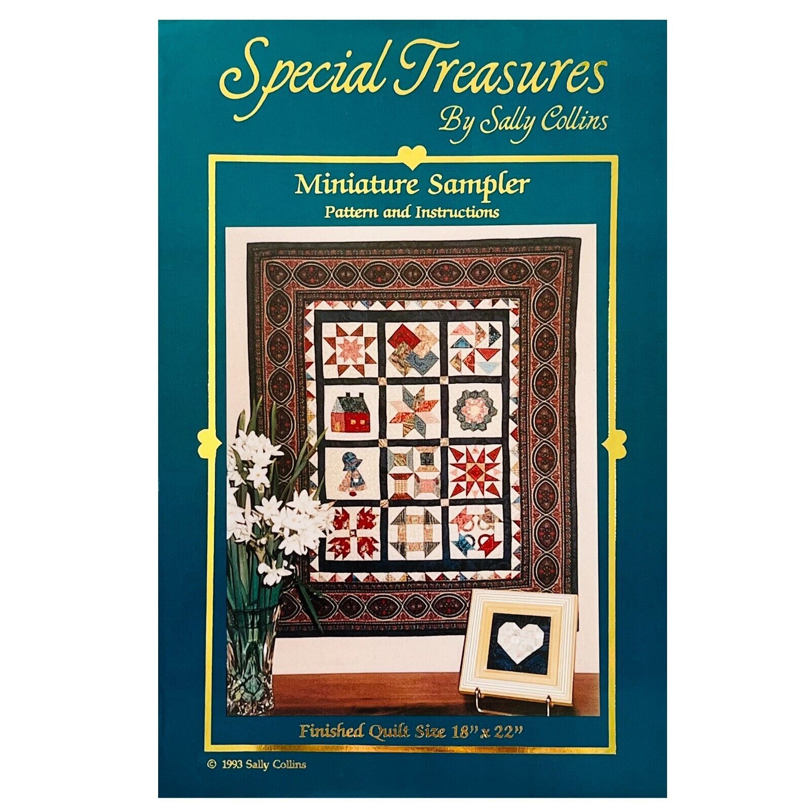 Miniature Sampler Quilt PATTERN Special Treasures Sunbonnet Sue Spool Bear Paw - $8.99