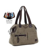 Color: Khaki City - The Uptown Journey Canvas Hand Bag - $68.79