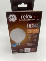 GE Relax LED Light Bulbs 40 Watt Soft White HD Dimmable LED G25 COMBINESHIP - £5.48 GBP