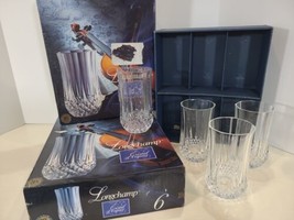Set Of 10 - Vtg Cristal D&#39;arques &#39;longchamp&#39; Crystal Water Tall Tumbler Glasses - £48.89 GBP