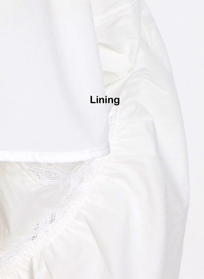 Women's Vintage Ruffled High-neck Crochet Trimmed Maxi Tiered Dress in White AUS Item image 9