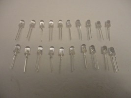 20Pcs Pack 5mm White LED Light Emitting Diodes Clear Color Bulb Focus Si... - £9.49 GBP