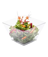 Restaurantware 16 Ounce Plastic Salad Bowls, 100 Square Disposable Entre... - $141.99