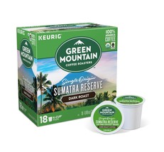 Green Mountain Sumatran Reserve Coffee 18 to 144 K cup Pick Any Size Sum... - £19.57 GBP+