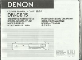 DENNON DN-C161 Operating Instructions Users Manual guide OEM PRINTED 7 L... - $28.11