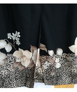 Women&#39;s VTG  Black Skirt W/Magnolia/Leopard Print &quot;Small&quot; RADIANT AGB By... - £14.63 GBP
