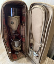 Eddie Bauer Insulated Wine 1 Bottle Carry Travel Case with accessories - £21.42 GBP