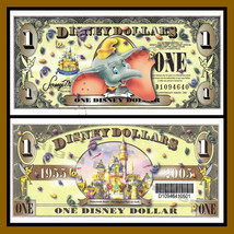 2005 $1 Disney Dollar - Dumbo - &quot;D&quot; w/Barcode Unc. NEW 50th Anniv. - $45.00