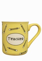 Laurie Veasey Our Name is Mud Teacher Pencils Warm Regards Coffee Mug 16 Oz - £14.96 GBP