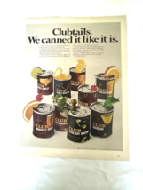 1969 Color Ad Club Cocktails Clubtails, The Club Distilling Co., Hartfor... - $184.10 MXN