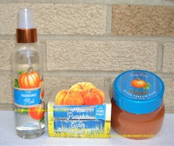 Spiced Pumpkin Cider Bath and Body Works Fragrance Mist Body Scrub Body ... - $48.00